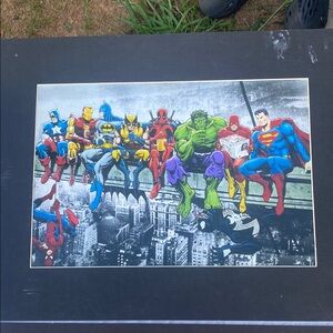 Superhero Art Print with Black Frame